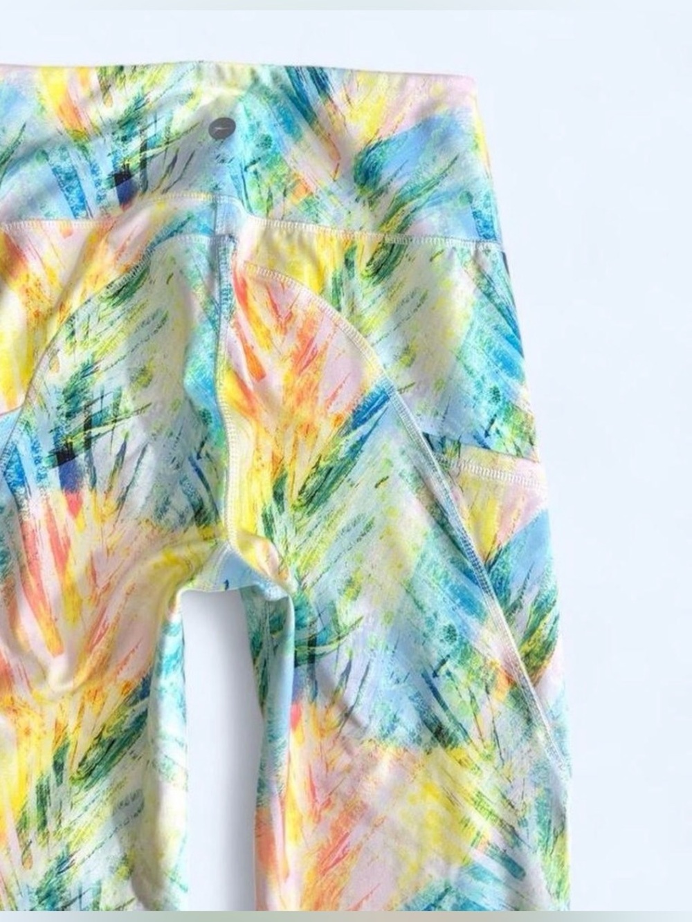 Womens Workout Leggings Size S Small Vibrant Printed Pockets Colorful Fitness